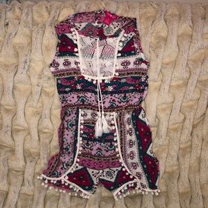 Little girls colorful romper
